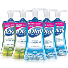 Dial complete variety pack front packaging showing five pump bottles and scents