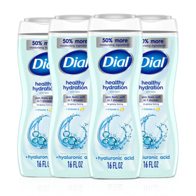 Dial front packaging four-pack showing value and convenience