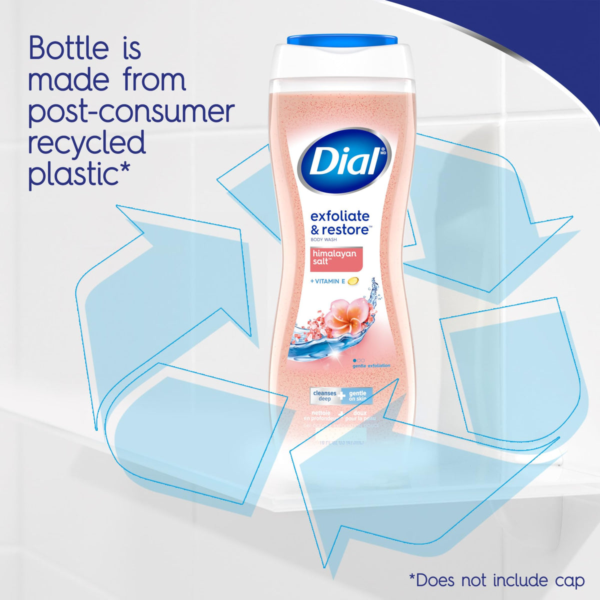 Dial ingredients label closeup showing HYDRACLEAN Complex and Vitamin E benefit