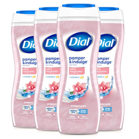 Dial front packaging showing bottle and silk magnolia scent benefit