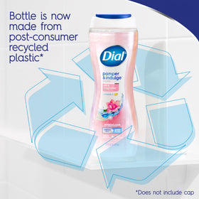 Dial lather on loofah demonstrating rich foam and efficient cleansing benefit