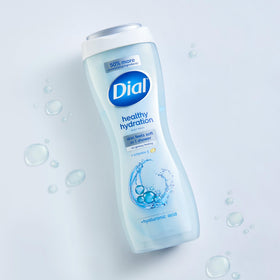 Dial hyaluronic acid and vitamin E representation showing hydrating benefits