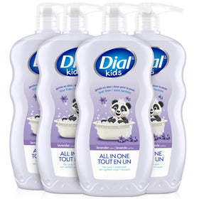 Dial bottle front packaging showing lavender scent and kid-friendly design benefit