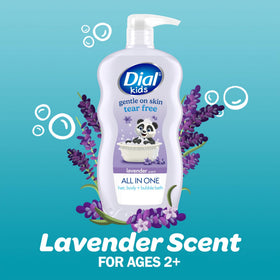 Close-up of Dial lavender lather showing rich foam for gentle cleansing benefit