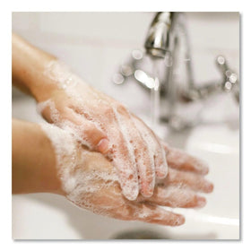 Dial soap in a clean public restroom setting promoting reliable availability