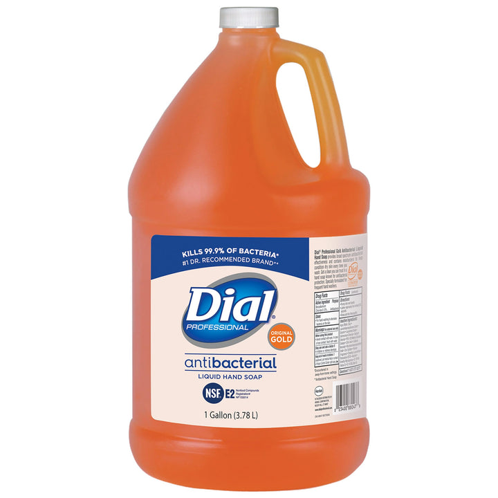 Dial gallon bottle front label showing brand and large refill convenience