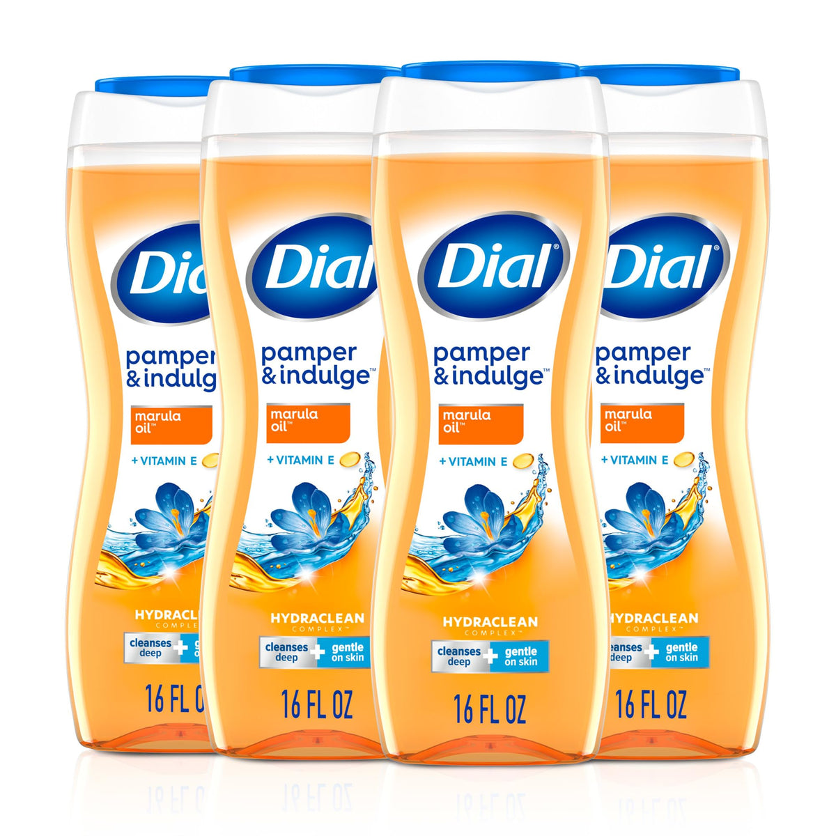 Dial bottle front packaging showing marula oil scent and nourishing benefits