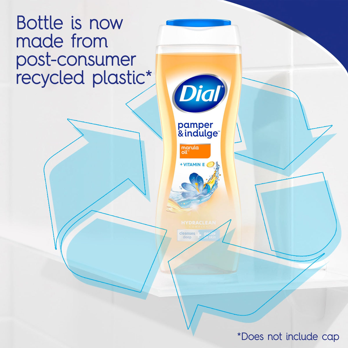 Dial product label close-up showing Hydraclean Complex and ingredient highlights