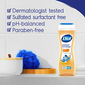 Dial creamy lather texture close-up showing rich foam and moisturization