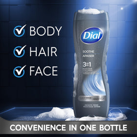 Dial men back label displaying ingredients and usage instructions for clarity