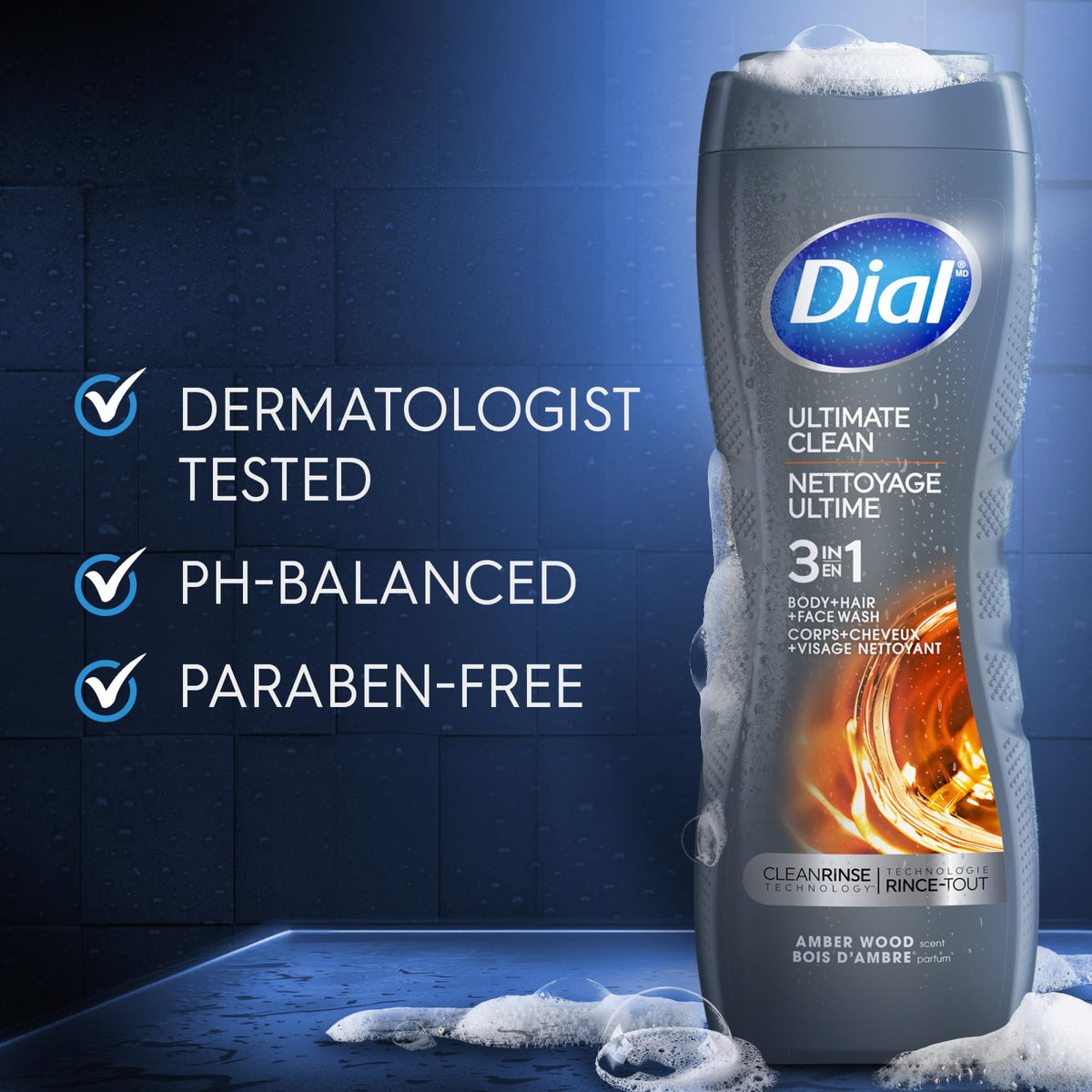 Dial creamy lather texture demonstrating rich foaming action