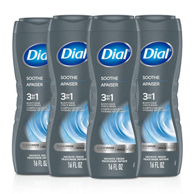 Dial men front packaging showing bottle and Infinite Fresh scent benefit