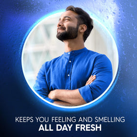 Lather on hair showing Dial Men deep clean rinse without residue