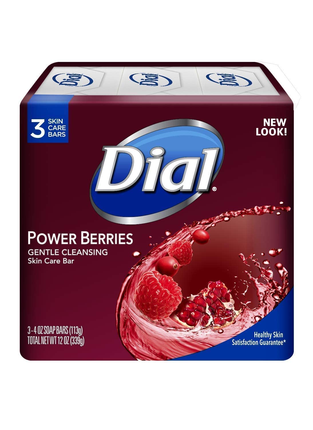 Dial Power Berries front packaging showing 12 oz bar and berry graphics for clarity