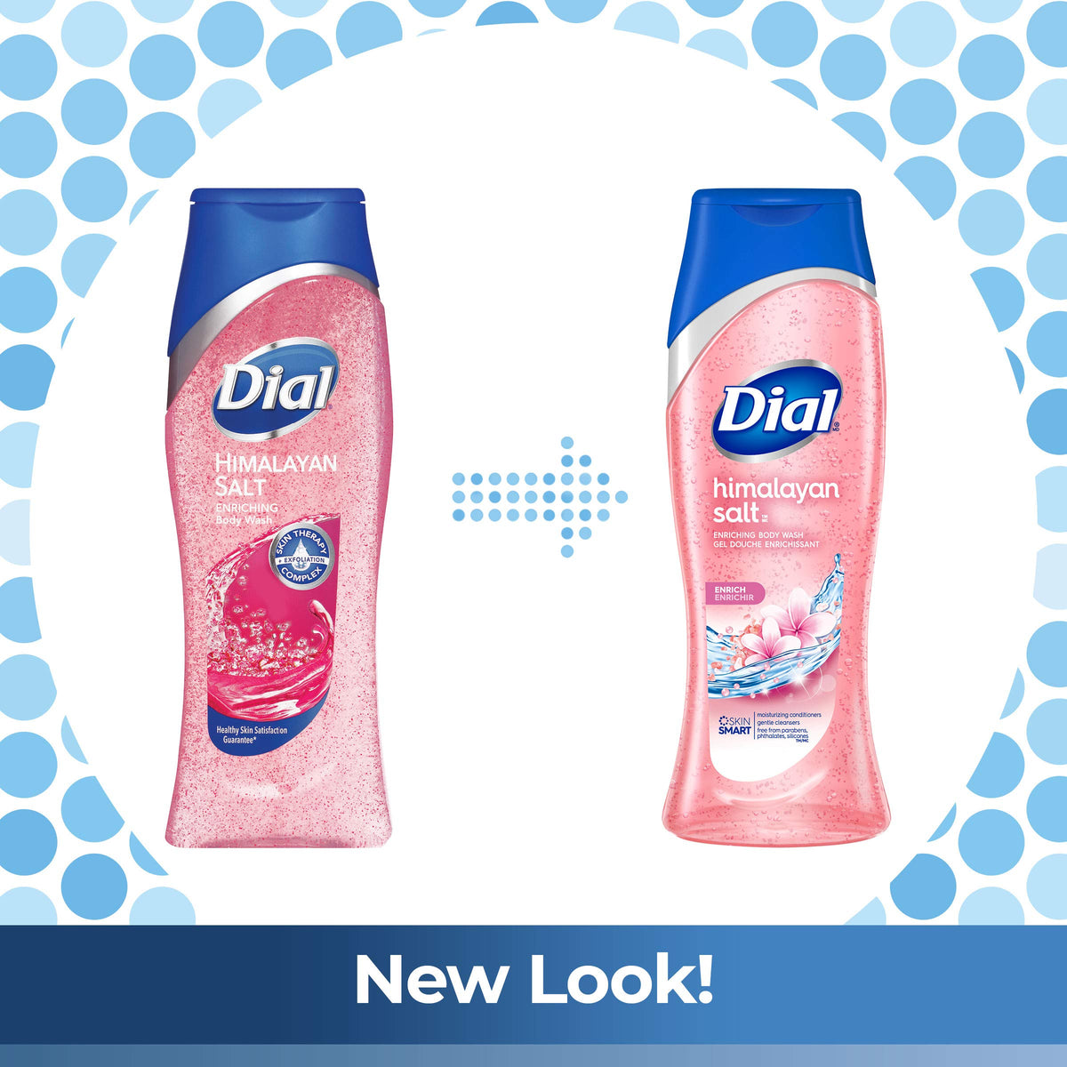 Dial pump dispensing body wash texture for easy application