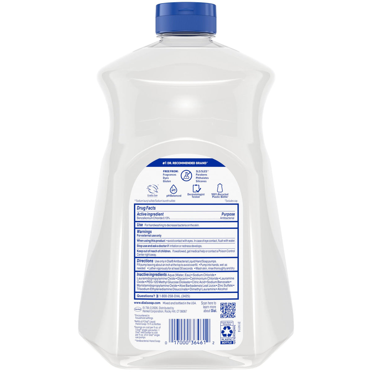 Dial recycle PCR bottle marking emphasizes sustainability and reduced waste