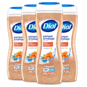 Dial front packaging showing bottle and seaberry scent for gentle cleansing