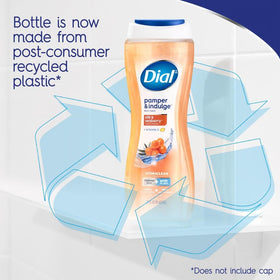 Dial bottle held in hand illustrating 21 fl oz size and value