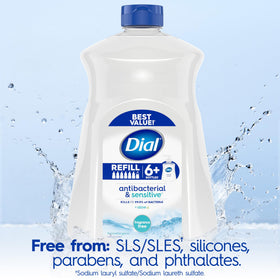 Dial size comparison dispensed shows refill capacity versus small bottle
