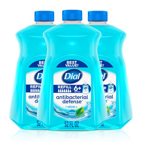Dial front packaging showing large refill and spring water scent benefit