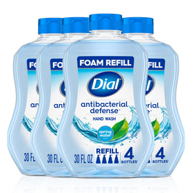 Dial spring water front packaging showing 30 fl oz refill and clear branding for convenience