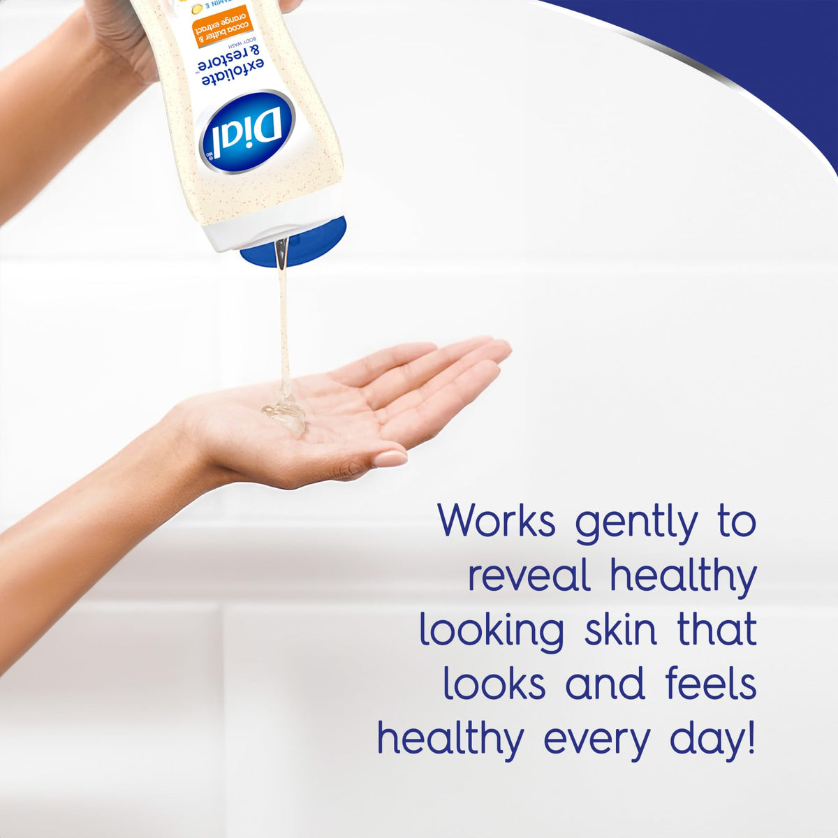 Dial vitamin E close-up emphasizing skin-conditioning antioxidant benefit