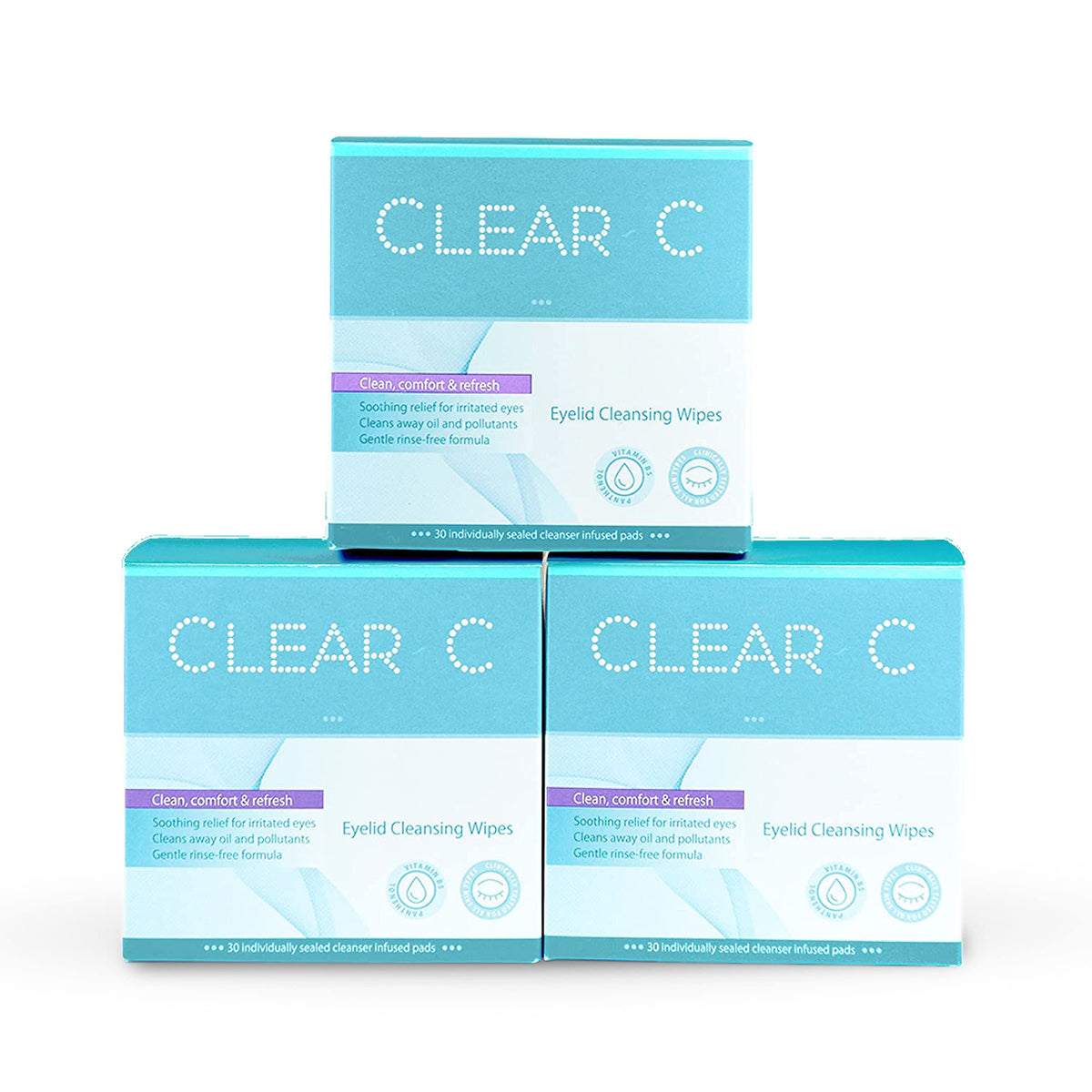 Diamond Wipes Clear C front packaging showing product benefits and count