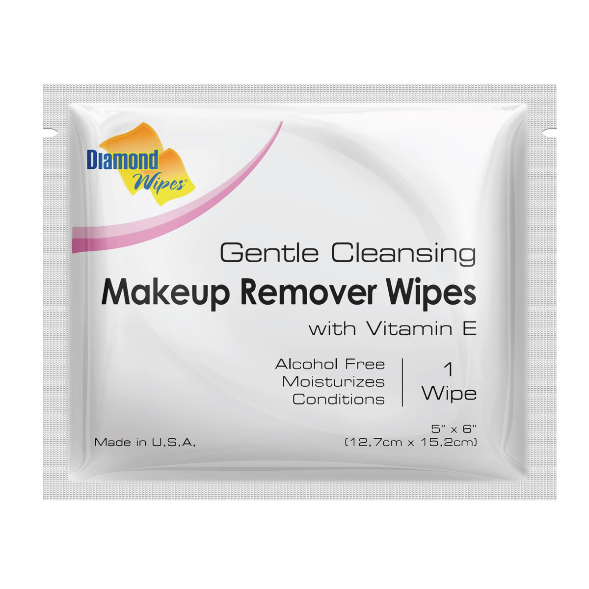 Diamond Wipes front packaging showing case and branding with clear benefits