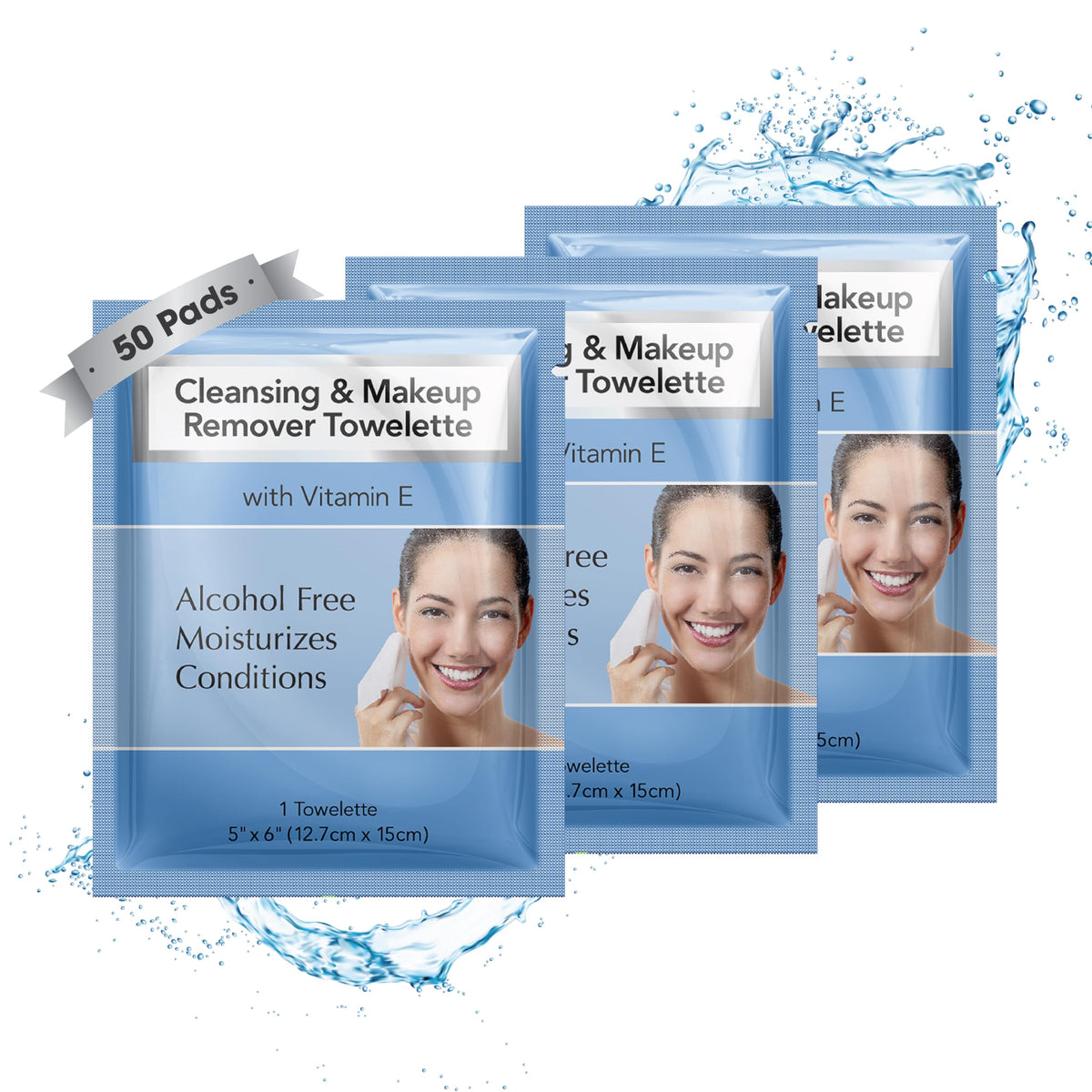 Diamond Wipes front packaging showing 50-count travel-ready case and benefits