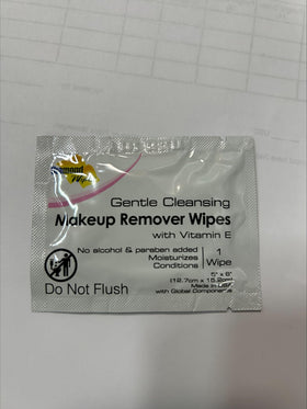 Diamond Wipes packet on a nightstand illustrating bedside makeup removal routine