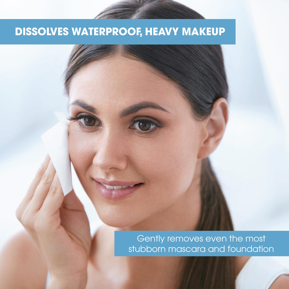 Diamond Wipes single wipe unfolded showing full-size coverage for face