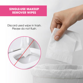 Diamond Wipes next to a hand for scale showing true wipe size and portability