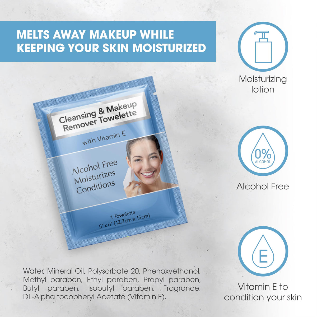 Diamond Wipes removing waterproof mascara easily from lashes and eye area