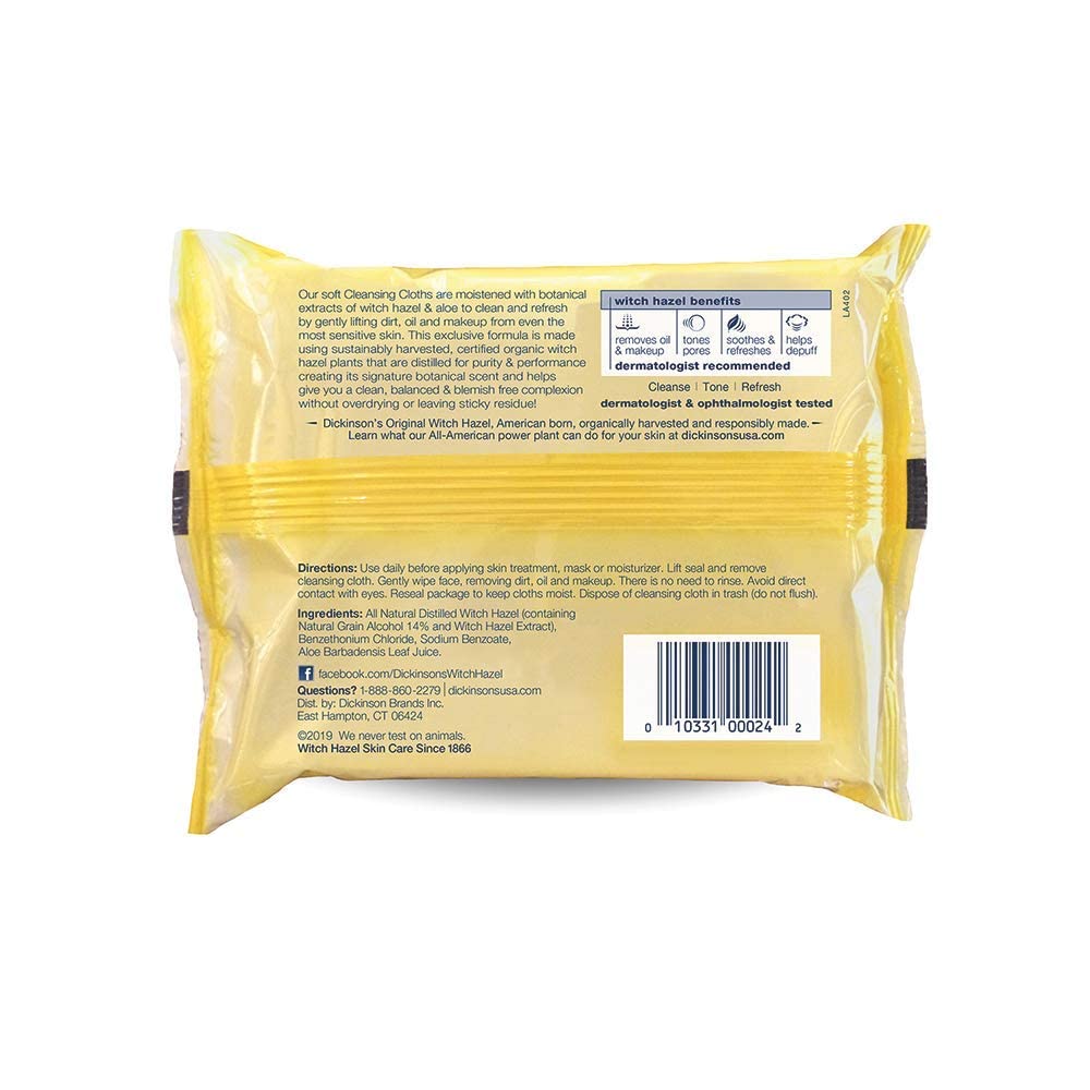 Dickinson's close-up of wipe texture with aloe showing softness