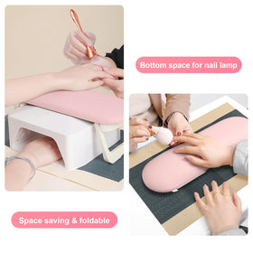 Diesisa folded flat arm rest demonstrating compact storage benefit