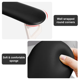 Diesisa side view unfolded arm rest showing raised height for nail work
