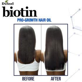 Difeel being applied to hair ends demonstrating improved manageability and reduced frizz