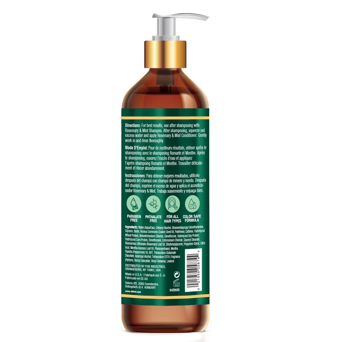 Difeel pump and label closeup highlighting product details and easy dispensing