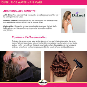 Difeel before and after hair comparison illustrating reduced breakage and smoother texture