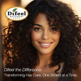Person applying Difeel shampoo in shower showing invigorating mint sensation