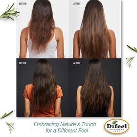 Thick glossy texture swirl of Difeel shampoo highlighting conditioning feel