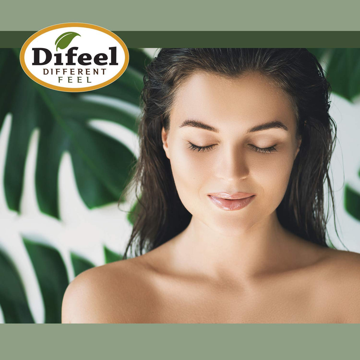 Difeel shampoo on wet hair showing detangling and softening benefit