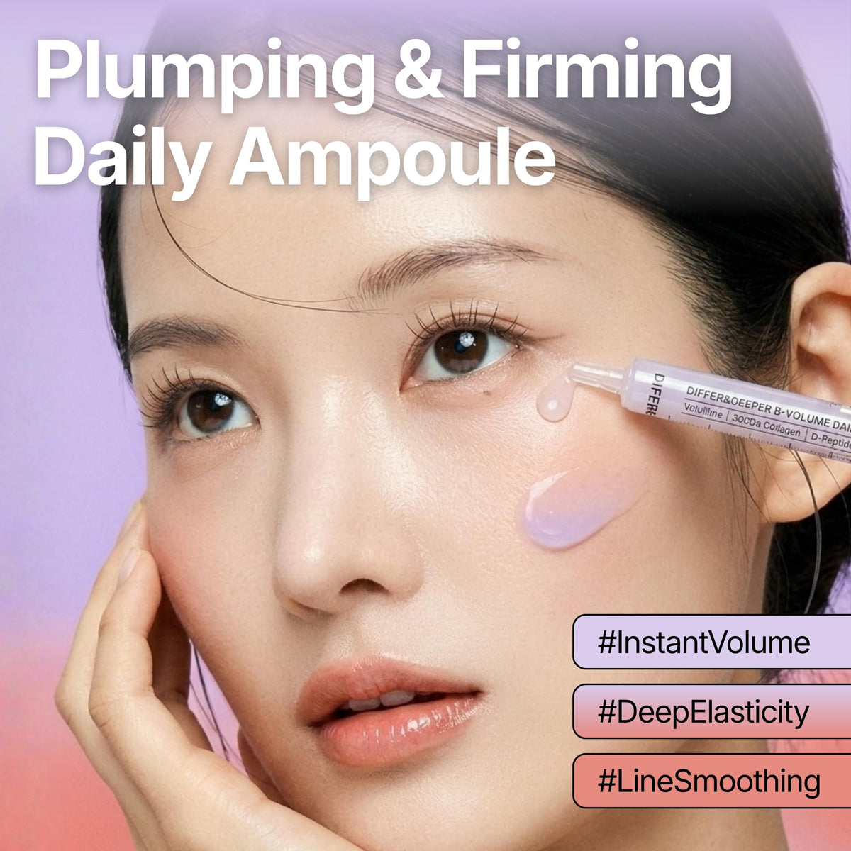 Differ & Deeper ampoule close-up glass vial highlighting precise single-use dosing