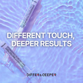 Differ & Deeper in-bathroom lifestyle shot suggesting easy daily routine convenience
