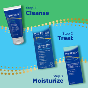 Differin applied under makeup showing smooth, non-greasy finish
