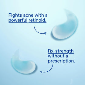 Model applying Differin gel to cheek showing targeted acne treatment benefit