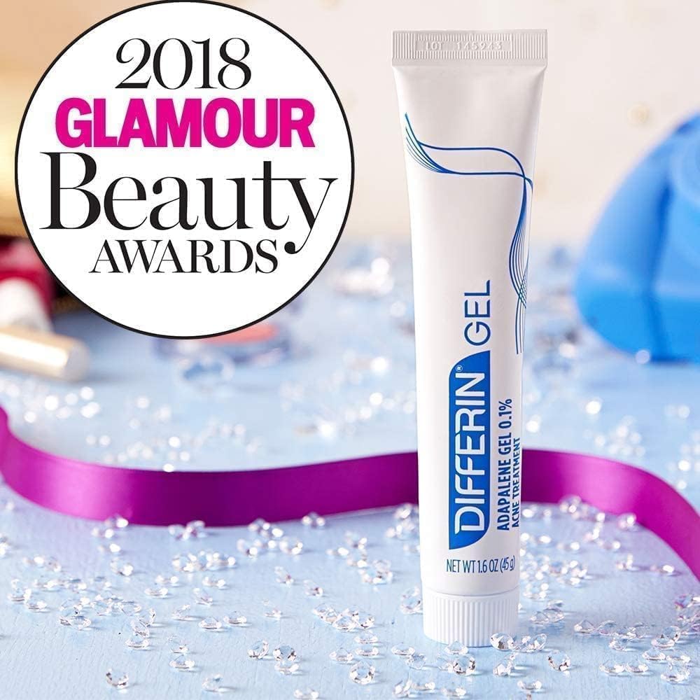 Differin tube beside moisturizer showing complementary hydration benefits