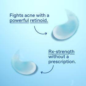 Differin gel placed on finger demonstrating application ease and targeted coverage