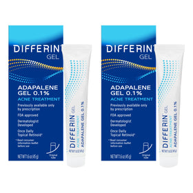 Differin front packaging showing tubes and branding for easy identification and trust