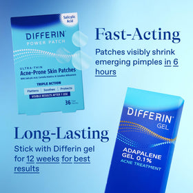Differin product label and ingredients panel showing transparency and clarity benefit